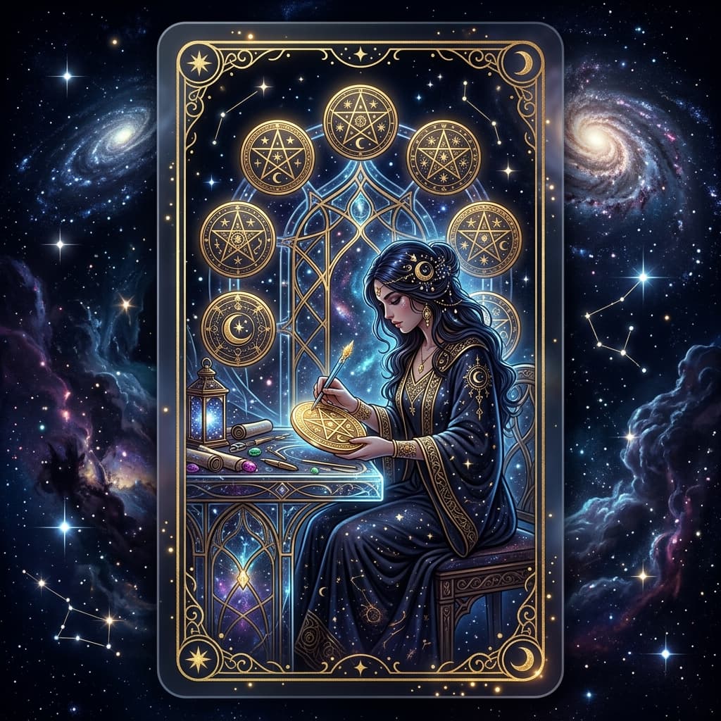 Tılsım Sekizlisi Tarot Kartı
