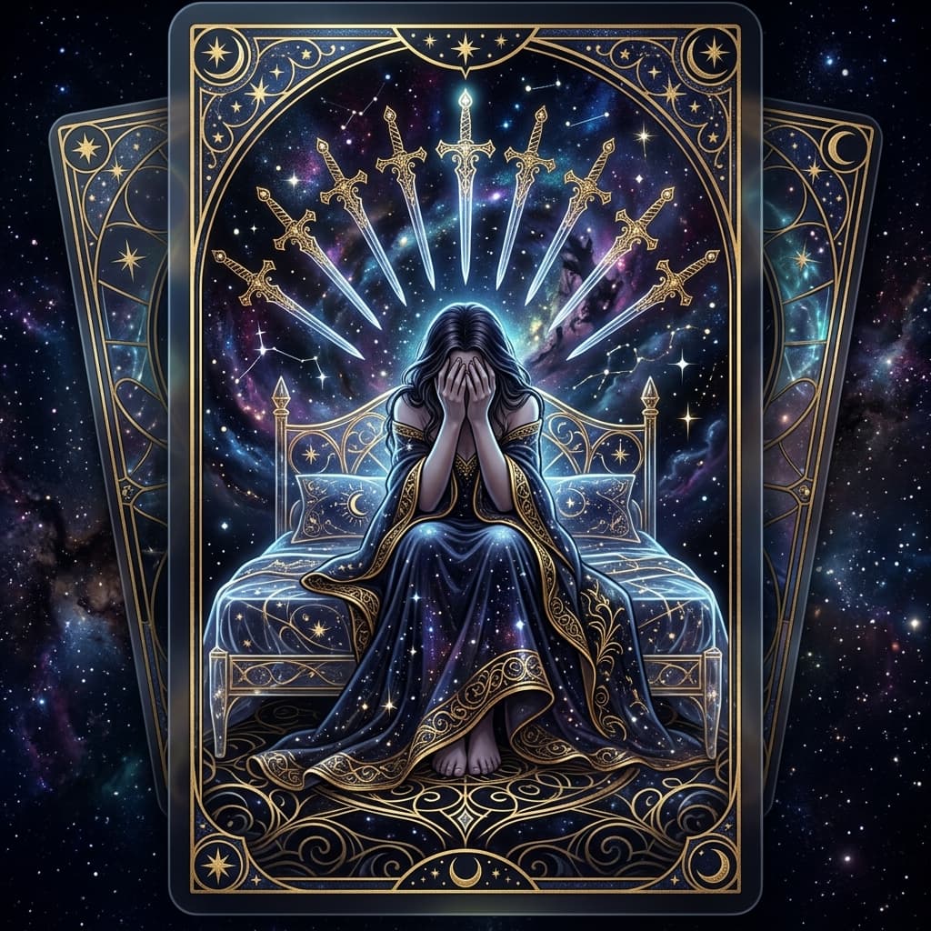 Kılıç Dokuzlusu Tarot Kartı