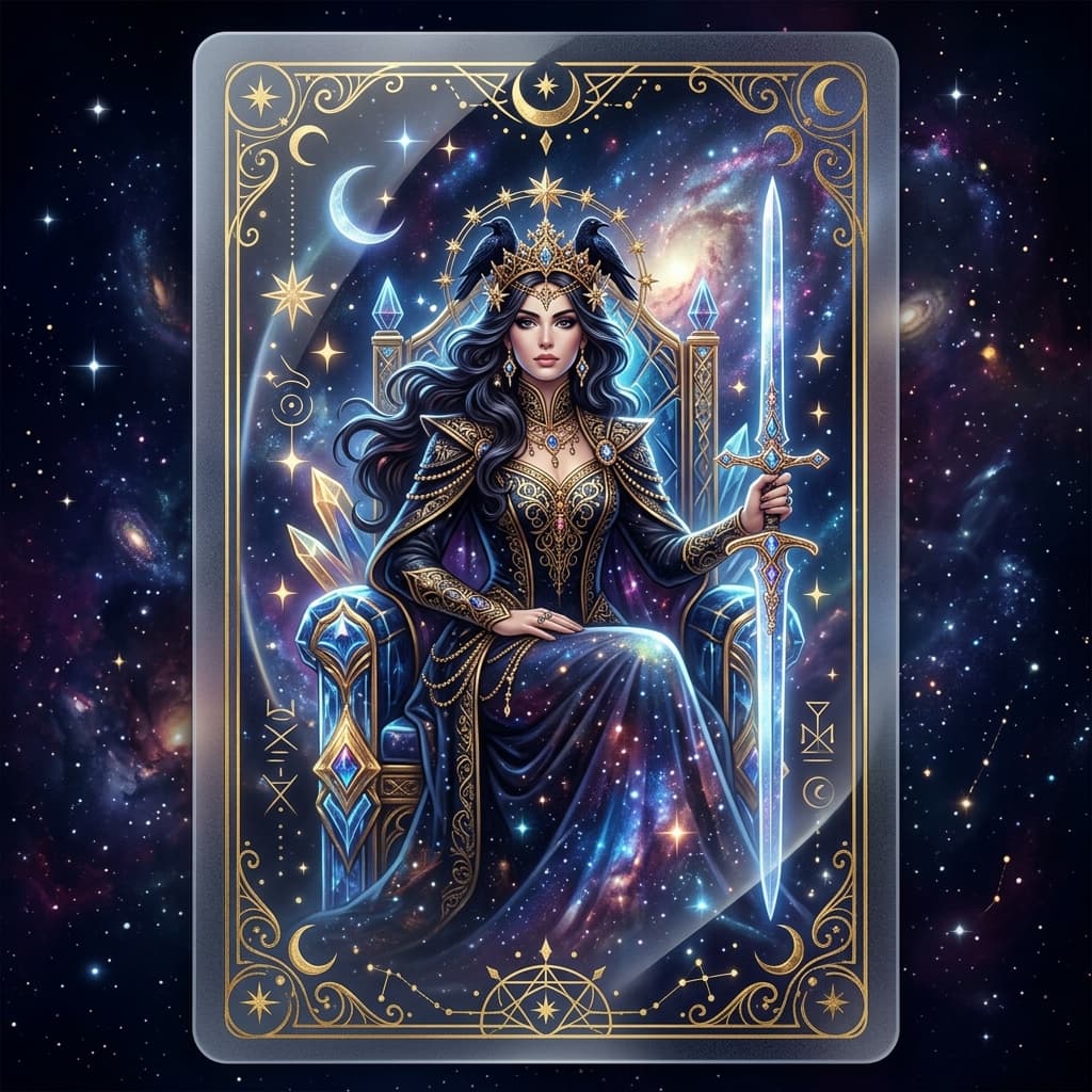 Kılıç Kraliçesi Tarot Kartı